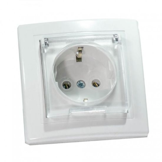 UTIČNICA DVOPOLNA BELA SA POKLOPCEM 16A 250V IP54 603 ALING