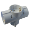 RAZVODNIK - T TROSTRUKI, 16A 250V, BELI - 1