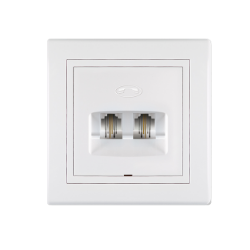 TELEFONSKI UTIKAČ 2X6/2 BELI 611.000 ALING