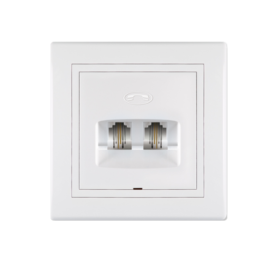 TELEFONSKI UTIKAČ 2X6/2 BELI 611.000 ALING
