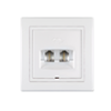 TELEFONSKI UTIKAČ 2X6/2 BELI 611.000 ALING - 2