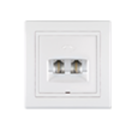TELEFONSKI UTIKAČ 2X6/2 BELI 611.000 ALING
