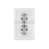 UTIČNICA DVOPOLNA DUPLA BELA 16A 250V604. ALING - 1