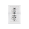 UTIČNICA DVOPOLNA DUPLA BELA 16A 250V604. ALING - 2