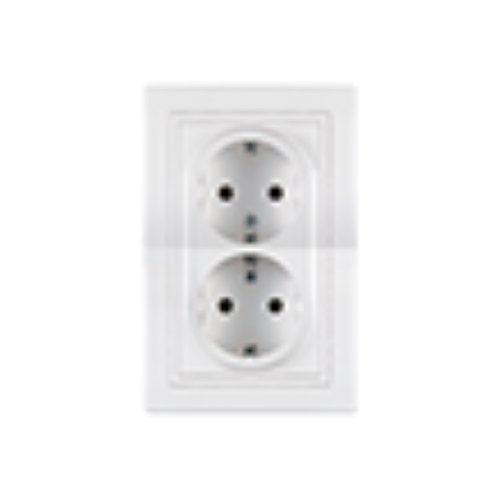 UTIČNICA DVOPOLNA DUPLA BELA 16A 250V604. ALING