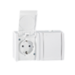 UTIČNICA OG DVOPOLNA DUP. IP44 16A 250V 242 ALING