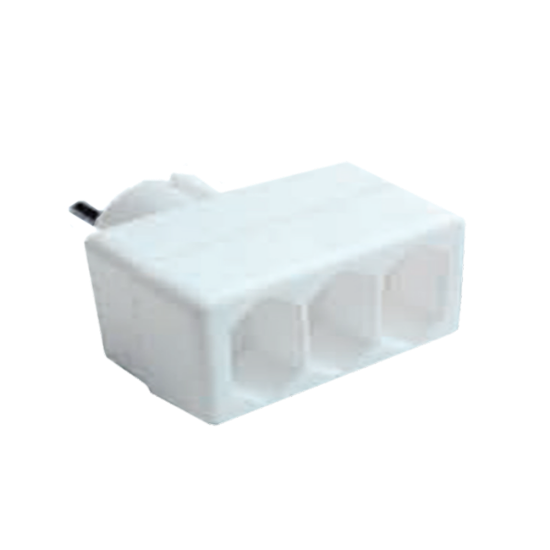 RAZVODNIK GZB01/3A EURO TROSTRUKI  7,5A/1725W, BELI