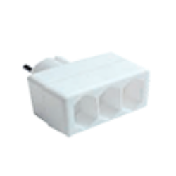 RAZVODNIK GZB01/3A EURO TROSTRUKI  7,5A/1725W, BELI
