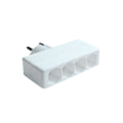 RAZVODNIK GZB01/4A EURO ČETVOROSTRUKI  10A/2300W, BELI