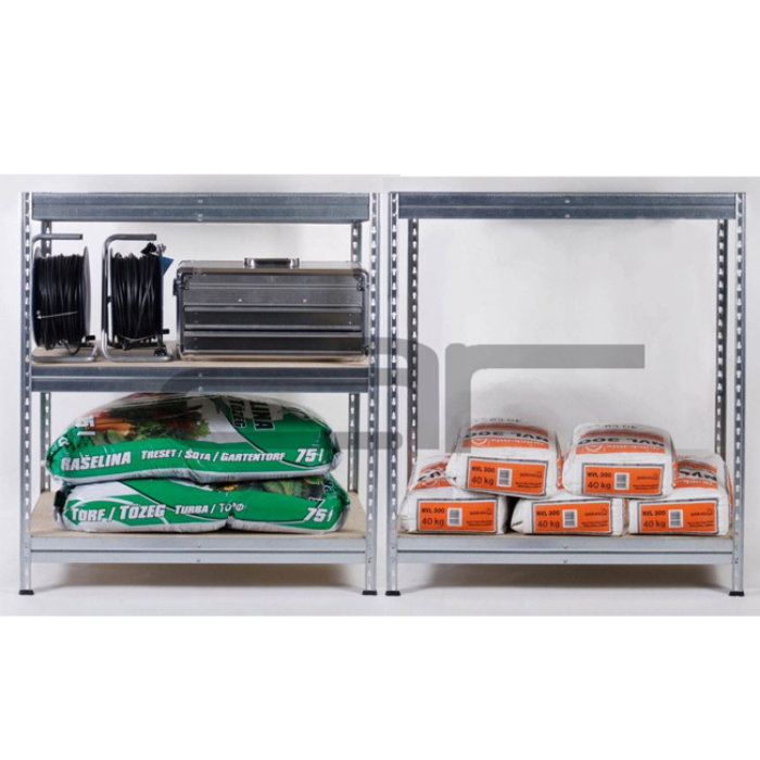 POLICA METALNA STAS175 5N 180X90X40 SIVA EB 60 GALVA