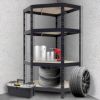 POLICA METALNA UGAONA  ČAURA KAČENJE 4 NIVOA MDF 180x90x90x45 - 1
