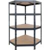 POLICA METALNA UGAONA  ČAURA KAČENJE 4 NIVOA MDF 180x90x90x45 - 2