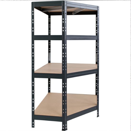 POLICA METALNA UGAONA  ČAURA KAČENJE 4 NIVOA MDF 180x90x90x45