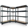 POLICA METALNA UGAONA  ČAURA KAČENJE 4 NIVOA MDF 180x90x90x45 - 5
