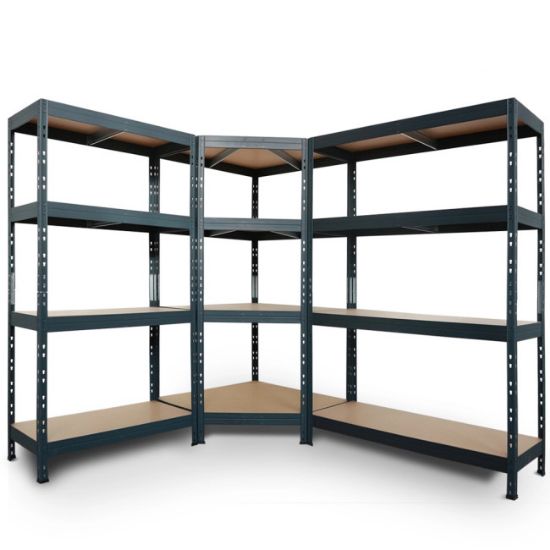 POLICA METALNA UGAONA  ČAURA KAČENJE 4 NIVOA MDF 180x90x90x45
