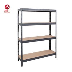 Slika POLICA METALNA ČAURA KAČENJE 4 NIVOA MDF 180x90x45