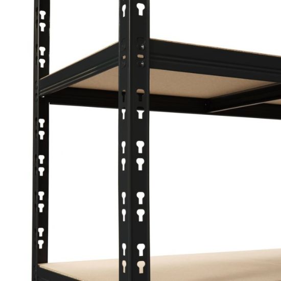 POLICA 180x90x45cm CRNA 4 NIVOA mdf