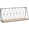 ZIDNA POLICA CRNA 47,9X12,5X20CM METAL/MDF - 1