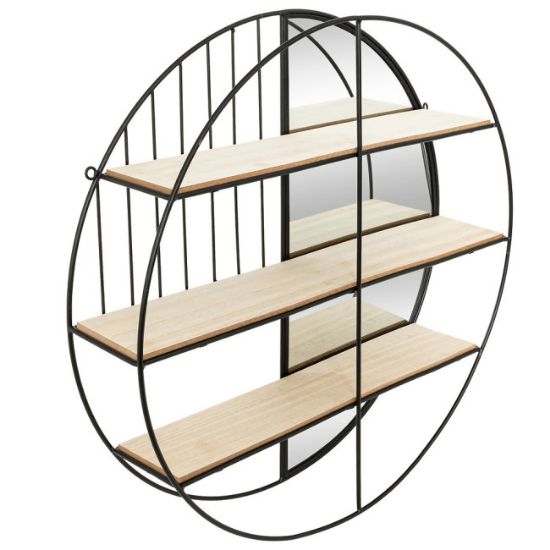 POLICA ZIDNA OKRUGLA  D56 MET/MDF