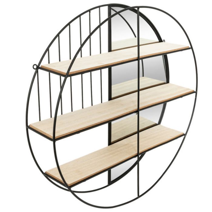 POLICA ZIDNA OKRUGLA  D56 MET/MDF