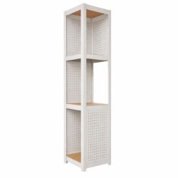 LEĐA PERFORIRANA POLICE S STYLE 42.7x37.7cm BELA