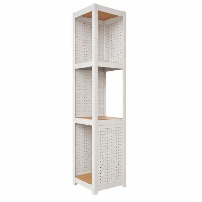 LEĐA PERFORIRANA POLICE S STYLE 42.7x37.7cm BELA