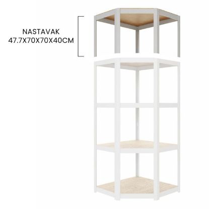 POLICA STYLE UGAONA NASTAVAK 47.7x70x70x40 1x70Kg BELA
