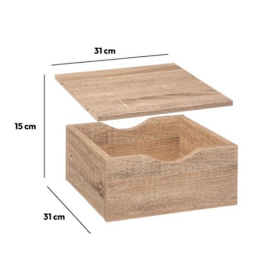 POLICA SA FIOKOM 31X15X31CM DRVO NATURAL- JJA-SISTEMSKE