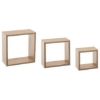 POLICA ZIDNA KOCKA 3 KOM 24X12X24, 27X12X27, 30X12X30 MDF NATURAL- JJA - 1