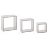 POLICA ZIDNA KOCKA 3 KOM 15X9X15, 20X9X20, 25X9X25 MDF BELA- JJA - 1