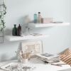 POLICA ZIDNA 60X23,5X3,8 CM MDF/DRVO BELA- JJA - 2