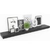 POLICA ZIDNA 80X23,5X3,8CM MDF/DRVO CRNA - 1
