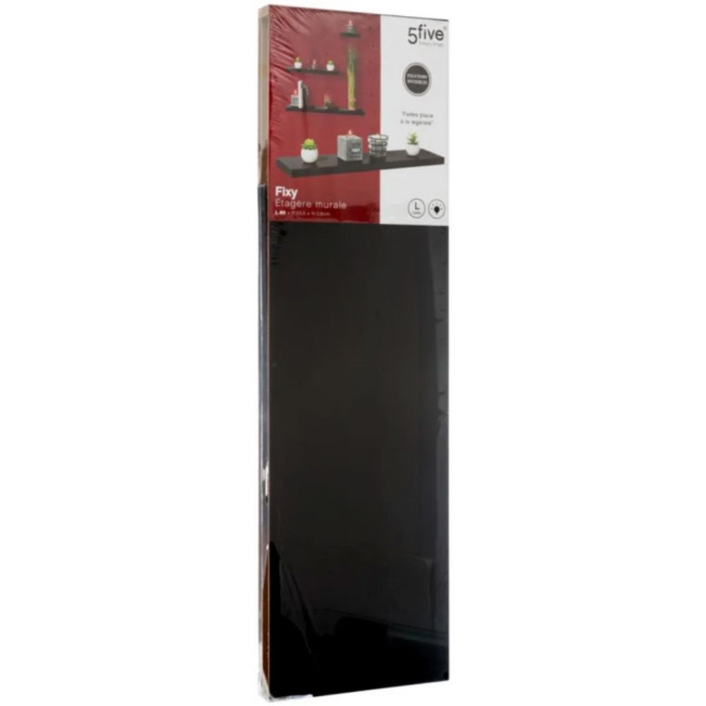 POLICA ZIDNA 80X23,5X3,8CM MDF/DRVO CRNA