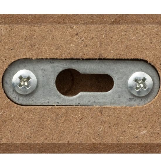 ZIDNA UGAONA POLICA FIXY 25X25X3,8CM MDF NATUR