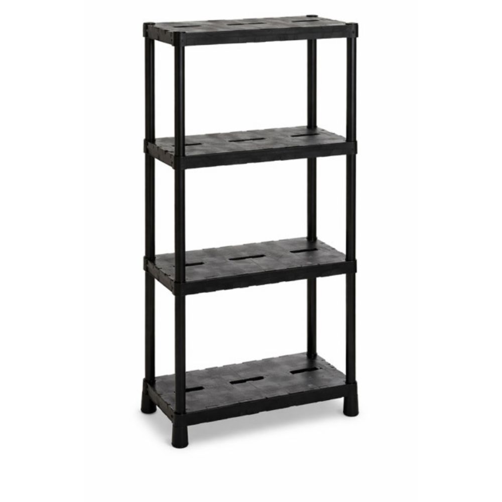 POLICA PVC CRNA 138X60X30CM 4-STALAŽA TOOMAX