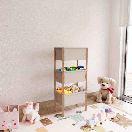 POLICA MODULARNA SA 3 KONTEJNERA PVC 95X26X39CM