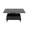 STO MULTIFUNKCIONALNI SKLOPIVI CRNI MERMER 60X90/120X90CM - 1