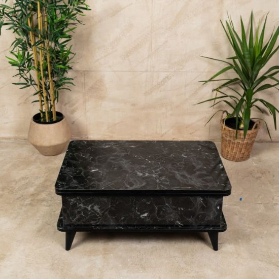 STO MULTIFUNKCIONALNI SKLOPIVI CRNI MERMER 60X90/120X90CM