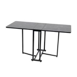 STO SKLOPIVI CRNI MERMER 65X140X75CM