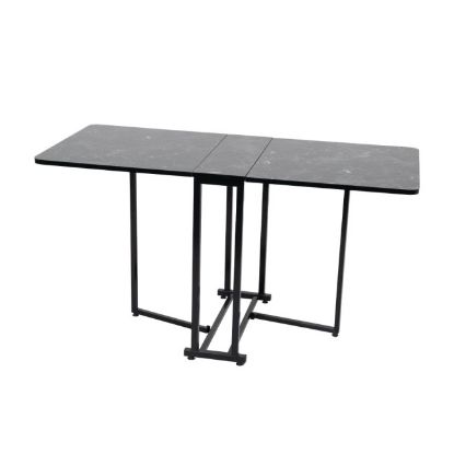 STO SKLOPIVI CRNI MERMER 65X140X75CM
