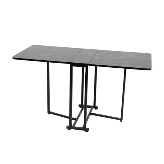 STO SKLOPIVI CRNI MERMER 65X140X75CM