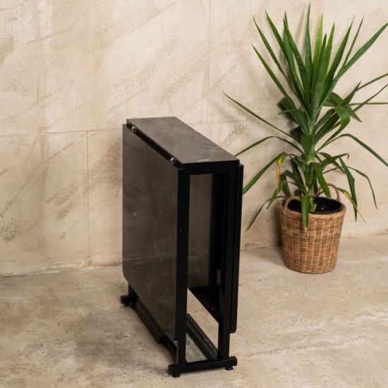 STO SKLOPIVI CRNI MERMER 65X140X75CM