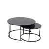 STO KLUBSKI SET CRNI MERMER 80X80X50+60X60X45CM - 1