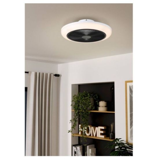VENTILATOR PLAFONSKI SAYULITA 1 EGLO BELI SA SVETLOM 20.8W