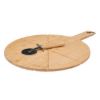 DASKA ZA REZANJE OKRUGLA 37CM BAMBUS + REZAČ ZA PIZZU-FIVE - 1