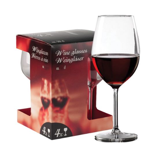 ČAŠE ZA VINO 38CL 4KOM