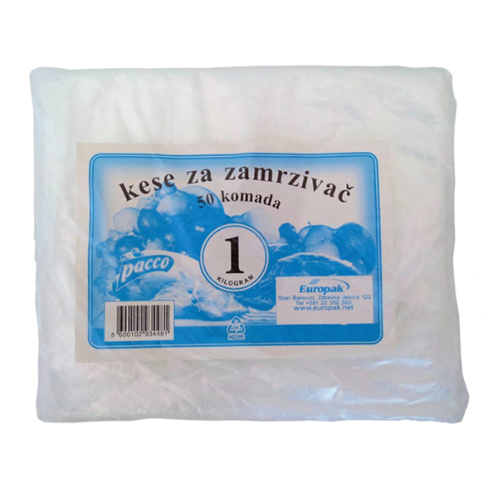 KESE ZA ZAMRZIVAČ TANJE PACCO 1kg 50/1
