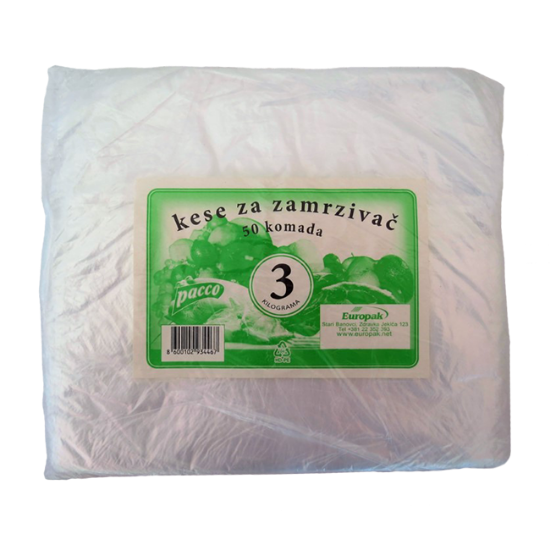KESE ZA ZAMRZIVAČ TANJE PACCO 3kg 50/1