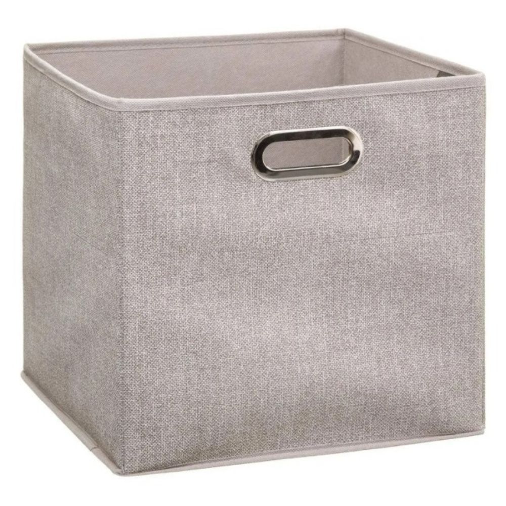 KUTIJA ZA ODLAGANJE 31X31X31CM PLATNO SVETLO SIVA- JJA