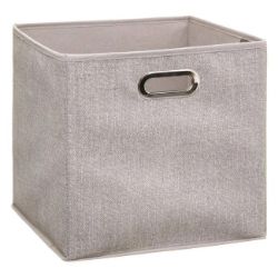KUTIJA ZA ODLAGANJE 31X31X31CM PLATNO SVETLO SIVA- JJA